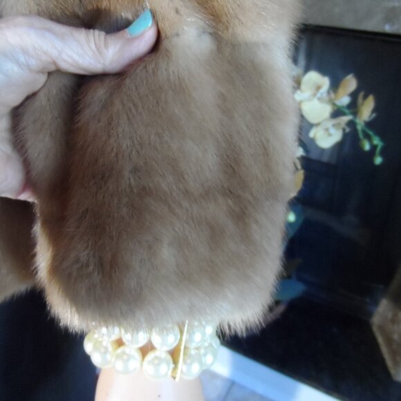 Goldstein's EMBA Autumn Haze Natural Mink Vintage Fur Jacket Size M - Picture 10 of 16